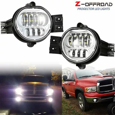 Pair Led Fog Lights Fit For Dodge Ram 1500 02-08 / Ram 2500 3500 03-09 Pickup • $59.99