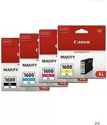 4x Genuine PGI-1600XL Cartridges For Canon Maxify MB2060MB2160MB2360MB2760 • $146.96