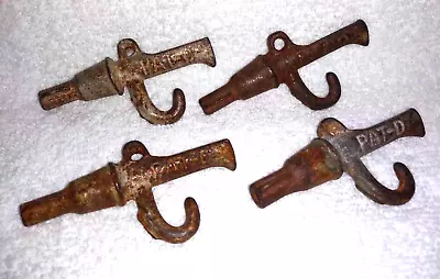 4 Antique Old Rare PAT-D Warner Cast Iron Sap Maple Tree Tap Spout Spile • $9.99