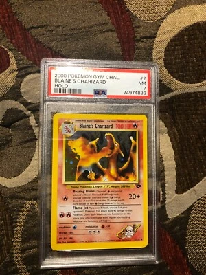 $67 • Buy Blaine's Charizard 2000 Pokemon Gym Challenge Holo Psa 7 Near Mint
