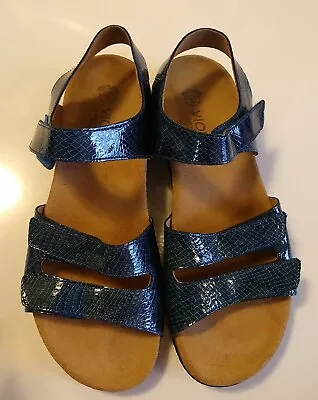 £48.06 • Buy Vionic Valencia Blue Snakeskin Print 10 Orthaheel Comfort Sandal