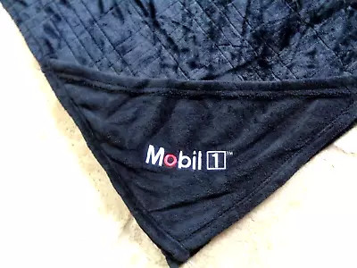 (NEW) Mobil One 1 Oil Black Fleece Blanket Throw Tailgate & Camping 50 X 60  • $38.99