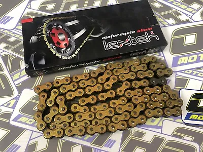 Lextek Heavy Duty Motorcycle Bike Drive Chain 530 / 102 Links NEW GOLD • £19.90