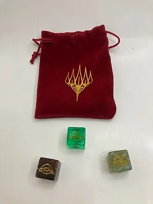 MTG Lord Of The Rings - Dice Bag And (3) D6 Dice (one Of Each Color) -UnltdCards • $13.94