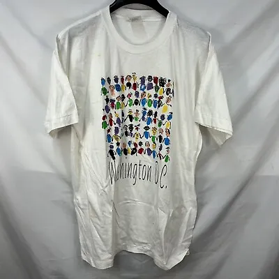 Vintage 90s Washington Dc March On Washington Equal Rights T Shirt Size L/xl • $49.99