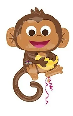 36  Monkey Banana Super Shape Foil Balloon Party Decorating Supplies • $10.15