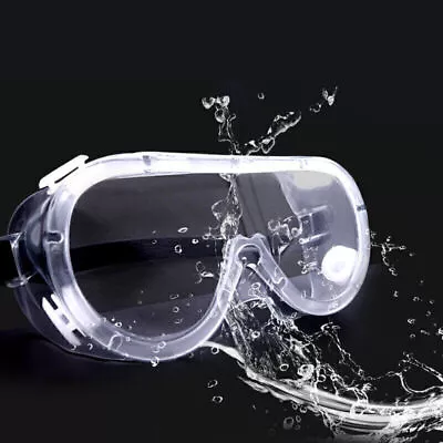 Adults Safety Transparent Goggles Lab Work Eye Protective Eyewear Clear Glasses • $7.79