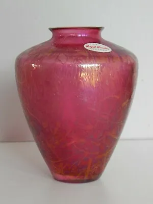£25 • Buy Vintage Royal Brierley Glass Studio Iridescent Vase 12.7 Cm