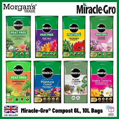Miracle Gro Compost For  Houseplants Peat Free & Premium Compost 6L  10L Bags • £6.99