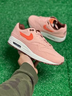 Nike Air Max 1 Premium Corduroy Mens Casual Shoes Pink FB8915-600 NEW Multi Sz • $74.99