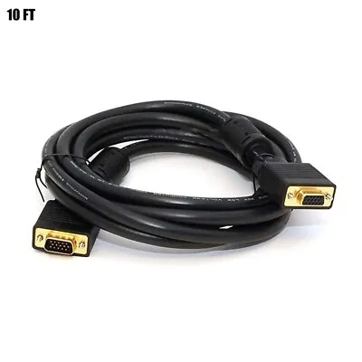 10FT Monitor Video Cable Extension Cord SVGA Male To Female PC Laptop Notebook • $22.60