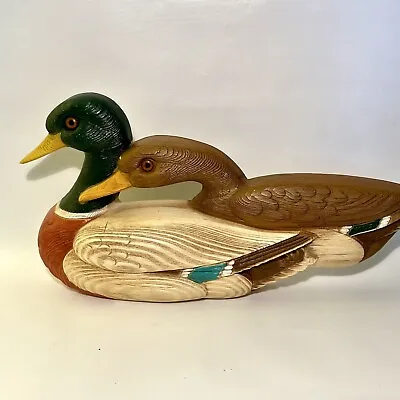 Burwood Products Co Mallard Duck Decoy Wall Sculpture Retro Decor Vintage 1978 • $19