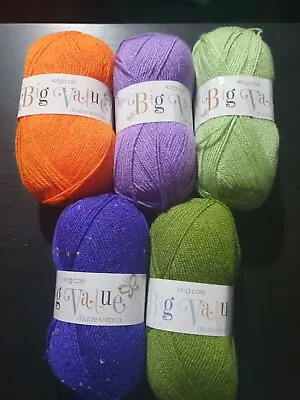 £1.10 • Buy CLEARANCE King Cole Big Value DK Double Knit Yarn 100g Balls Choose Colour