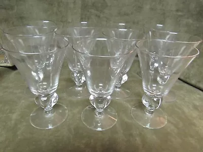 Vintage Seneca Glass Ingrid Patten Clear Water Stem/Tumbler Lot Of 11 Pcs • $117