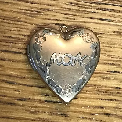 14K Gold Filled Locket Mom Heart Shape Pendant Vintage Retro  • $15.99