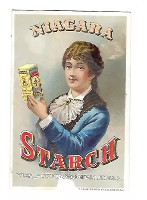 C1890 Victorian Trade Card Niagara Corn Starch Porter & Page Rutland VT. • $12.99