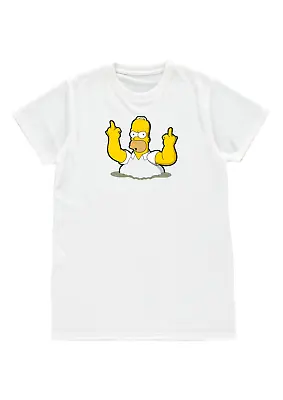 Funny Rude Homer Simpson Cartoon Tv Movie Mens Unisex T-shirt Birthday Gift L Xl • £11.99