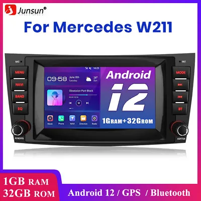 For Mercedes Benz W211 7inch Android Stereo WIFI Radio SWC Unit GPS SAT NAV Unit • £125.99