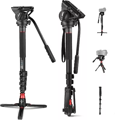 Neewer Professional Camera Monopod With Feet 179cm Telescopic Portable Aluminum • $139.99