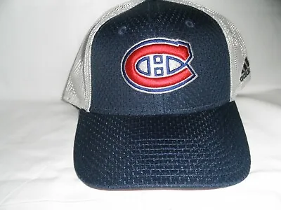 Adidas Montreal Canadiens Structured Flex Mesh Back Hat Size L/xl Nwt's - Blue • $12.99