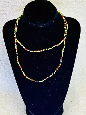 Native American Colored Bead Elastic Strand Necklace 32 Inches • $9.72