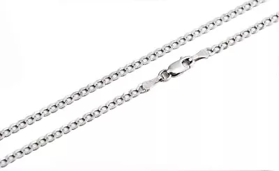 10k Solid White Gold Cuban Link  Chain Necklace 2-7mm Men's Women Sz 16 -30  • $303.52