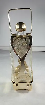 Vintage Musical  Glass Liquor Decanter Lantern  Bottle Gold Music Box MCM • $30