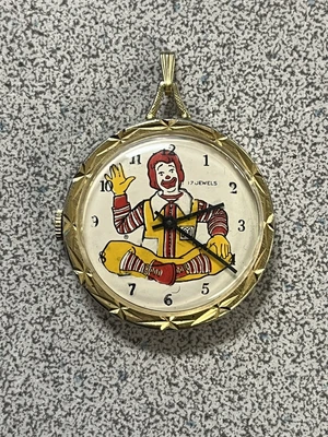 $5.50 • Buy McDonald’s Ronald McDonald 17J Pocket Watch