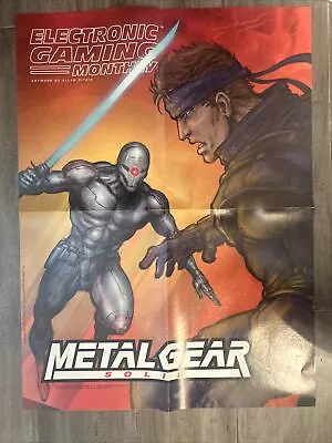 METAL GEAR SOLID Double Sided Promo Pullout Game Poster EGM 1998 Insert PS2 VTG • $25