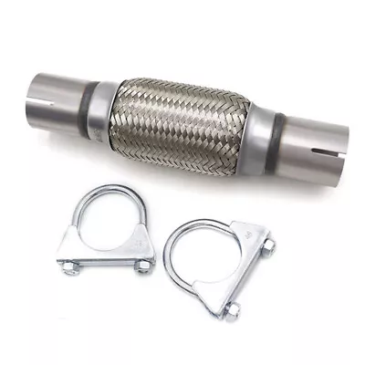 1.8'' 45mm Stainless Steel Auto Exhaust Flex Pipe Double Braided Part Kit • $36.19