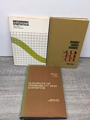 Lot Of 3 Books About Statistics And Probability Statistical Analysis Textbooks • $14.95