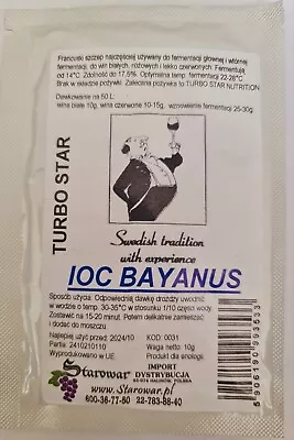 Bayanus Strong  IOC Universal Yeast For Red White Wine Champagne Alcohol 17.5% • £3.69