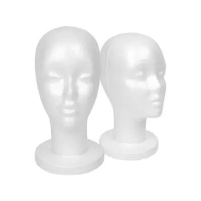 Wig Head Female Foam Mannequin Head Stand And Holder Display Hair Hats Cap White • $9.05