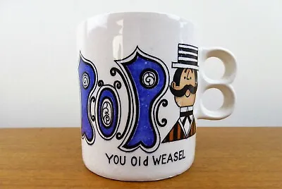 Vintage Olimco POP Weasel Mug Japan Two Finger Mustache Mug - 60s 70s • $10.95