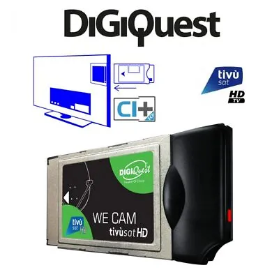 £159.95 • Buy TivuSat Digiquest WECAM HD CI+ CAM With Activated Italian Tivusat SmartCard