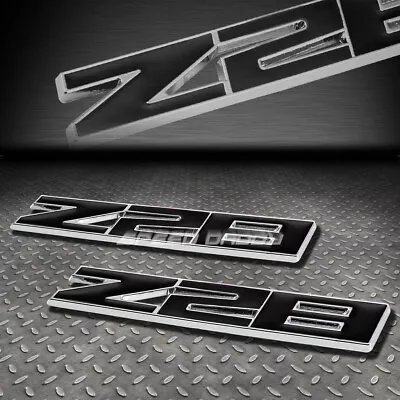 For Chevy Camaro Z28 2x Metal Bumper Trunk Grill Emblem Decal Logo Badge Black • $9.88