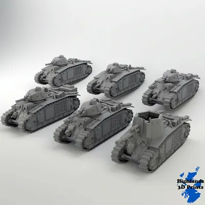 Char B1 Bis Tank WW2 Tabletop Gaming 3D Print • £45.95