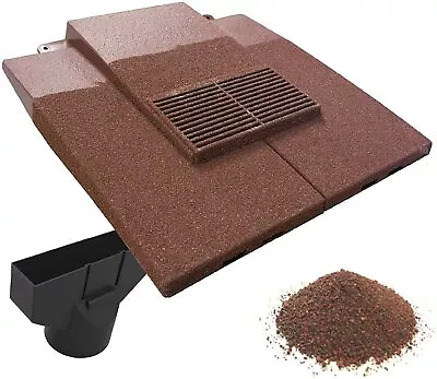 £47.50 • Buy Plain Tile Old Red Granulated Finish In Line Roof Tile Vent Ventilator 