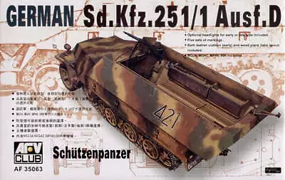 AFV Club AF35063 1:35 German Sd.Kfz.251/1 Ausf.D Half Track Schurzenpanzer • £31.50