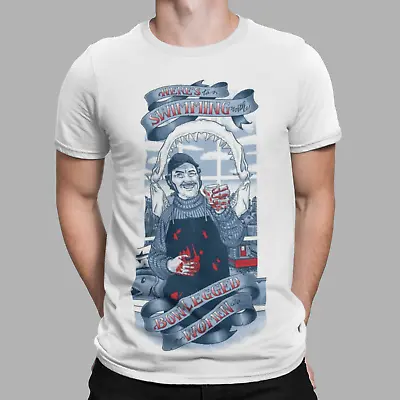 Jaws T-Shirt Quint Hero 70s Beer SCI FI Gamer USA Movie TV 80s Retro Gift TEE 2 • £6.99