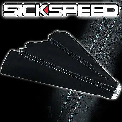 Teal Stitch Black Suede Shift Boot For M/t Manual Shift Gear Cover Shifter A • $18.88
