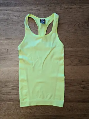 PINK Victoria’s Secret Neon Lemon SMALL Cool & Comfy Racerback Tank Top VS • $12.99