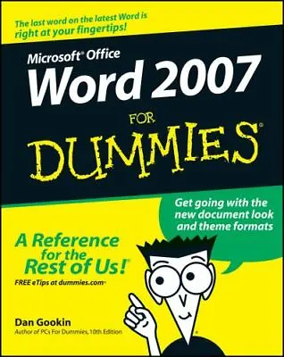 Microsoft Office Word 2007 For Dummies By Gookin Dan • $5.07