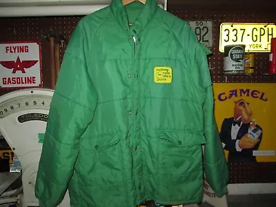 JOHN DEERE Vtg 70s 1980s Nothing Runs Like A Deere Tractor Jacket Coat Ski L/XL • $136.26