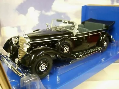 Mcg 1/18 Diecast 1938 Mercedes-benz 770 (w150) Cabriolet German Staff Car Black  • £79.95