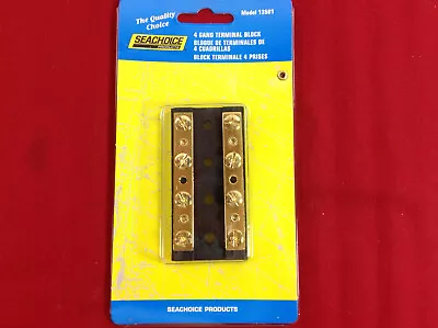 Terminal Block 4 Gang Buss Bus Bar Brass Marine Seachoice 13501 • $14.99