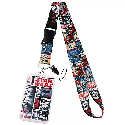 Star Wars Stormtrooper Movie Themed Lanyard ID Card Holder W/ Detachable Buckle • $9.99