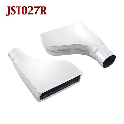 JST027R PAIR 2.5  Stainless Rectangle Exhaust Tips 2 1/2  Inlet 8  X 2  Outlet • $68.51