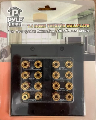 $19.95 • Buy Pyle - PHI71B - 7.1 Home Theatre Wallplate - Black