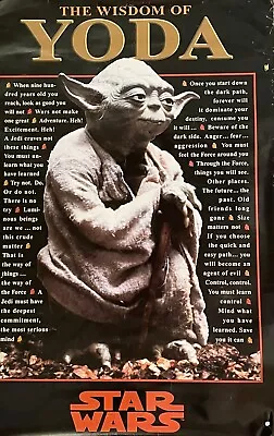 Vintage Yoda Star Wars Poster 1997 The Wisdom Of Yoda Lucasfilm Ltd. • $27